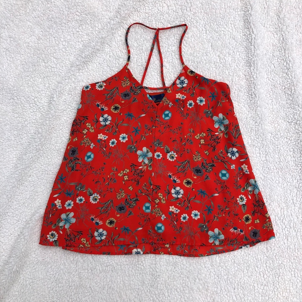 Red Floral Tank